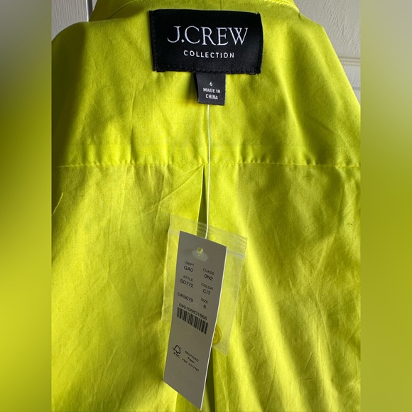 NWT J Crew Collection Feather trim Cotton poplin button up collared Shirt Top 6 - Picture 9 of 10